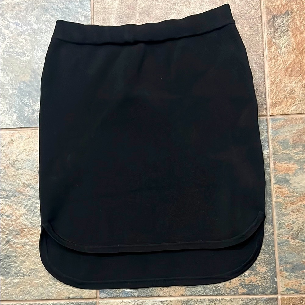 Parker Black Pencil Skirt Knee-length High-low for Work